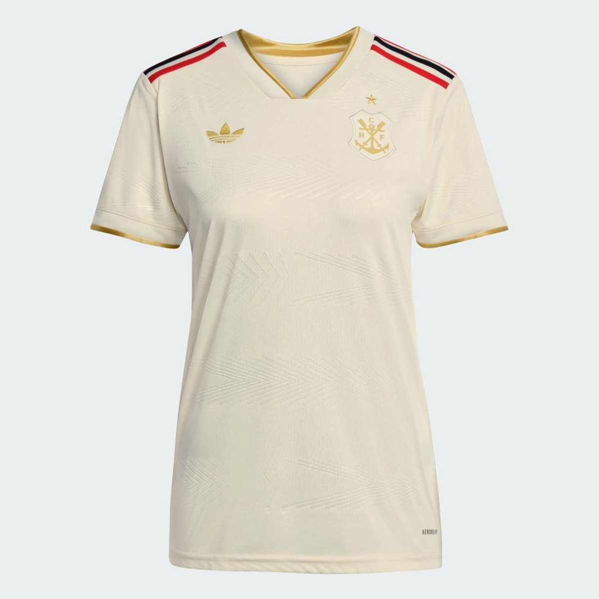 Miniatura Camisa Flamengo III 25/26 Torcedor Adidas Feminina Off White - EP