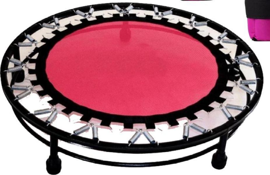 Miniatura Cama Elástica Mini Jump Pink 32 Molas + Caneleira 3 Kg Pink