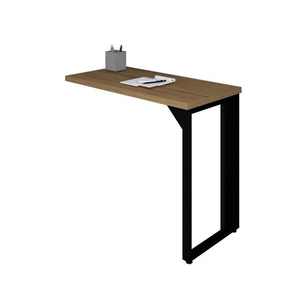 Mesa para Escritório Diretor em L 120x150cm Marrom/Preto
