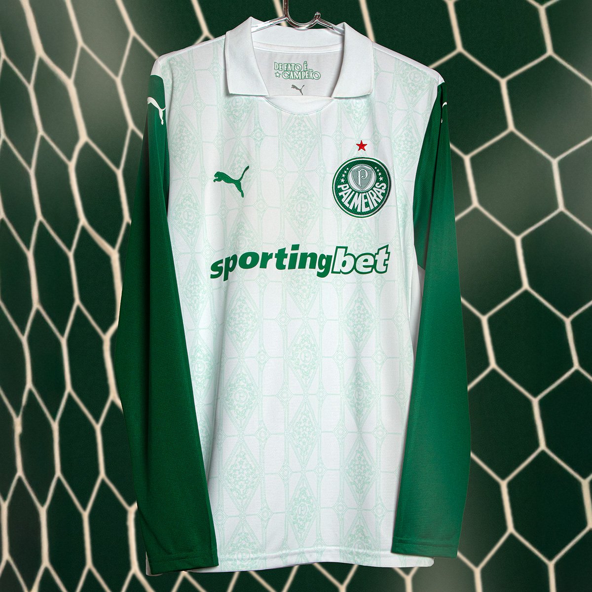 Miniatura Camisa Manga Longa Palmeiras II 25/26 Torcedor Puma Masculina Verde+Branco - EP