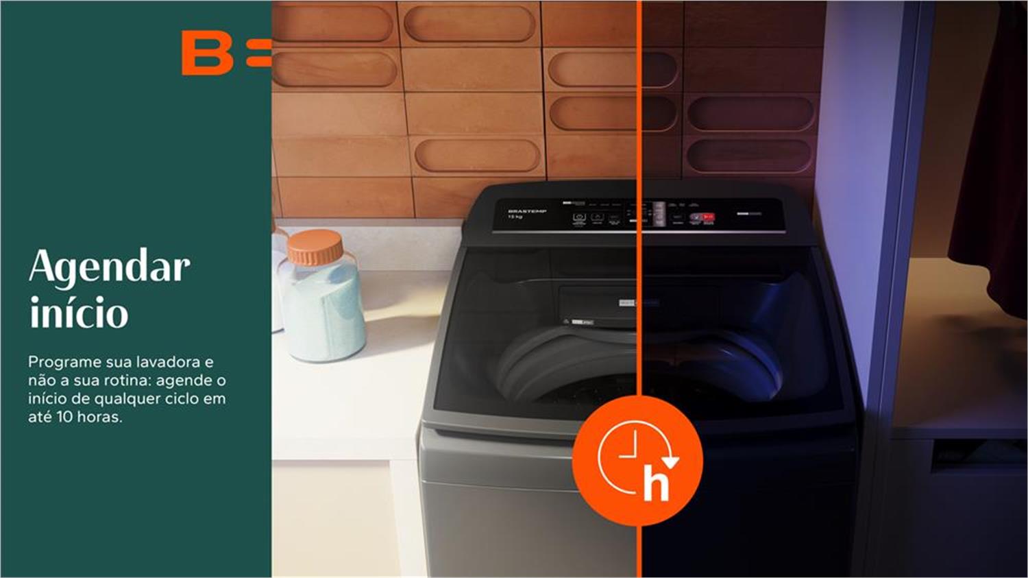 Máquina de Lavar Brastemp 15kg Cinza - BWT15A9 110V