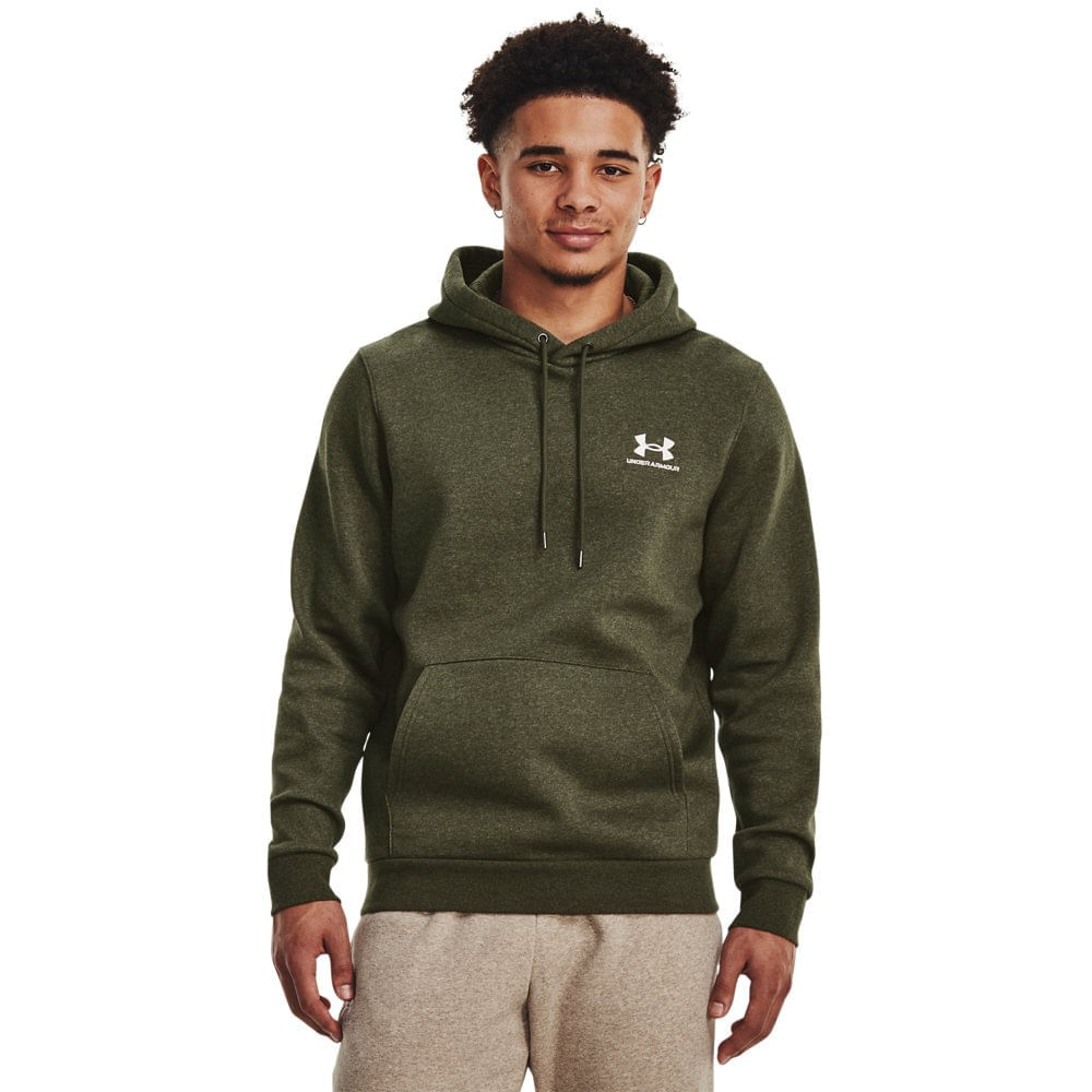 Miniatura Moletom Masculino Under Armour Essential Fleece Hoodie Verde - 2GG