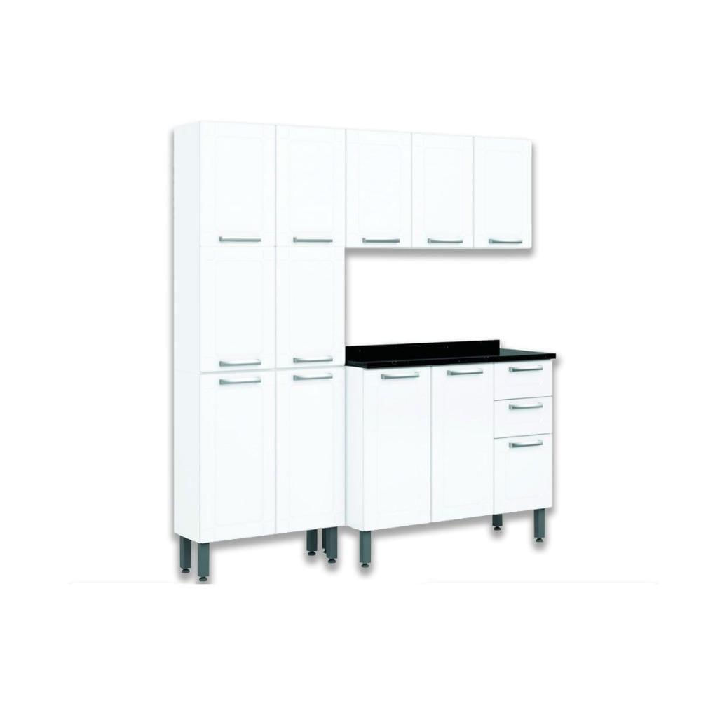 Miniatura Cozinha Completa Múltipla 3 Peças (Paneleiro+Armário+Gabinete Pia) Cz33 Branco - Bertolini