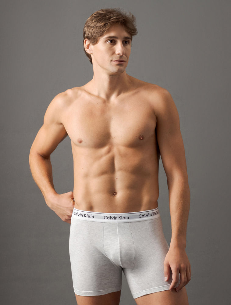 Miniatura Cueca Boxer Modal Cotton Calvin Klein Underwear - Cinza Claro Cueca Boxer Modal Cotton Calvin Klein Underwear Cinza Claro g