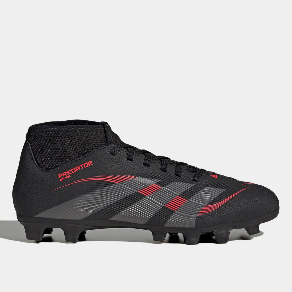 Miniatura Chuteira Campo Adidas Predator Club Sock Unissex Preto+Cinza - 39