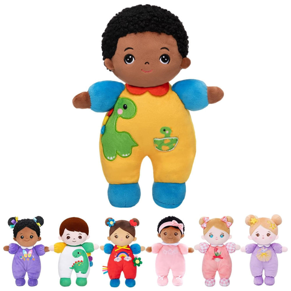 Miniatura Pelúcia Bebê Menino OUOZZZ - Presente de Aniversário para Meninos, Irmão Mais Velho - Brinquedo Dinossauro Crianças, 30cm