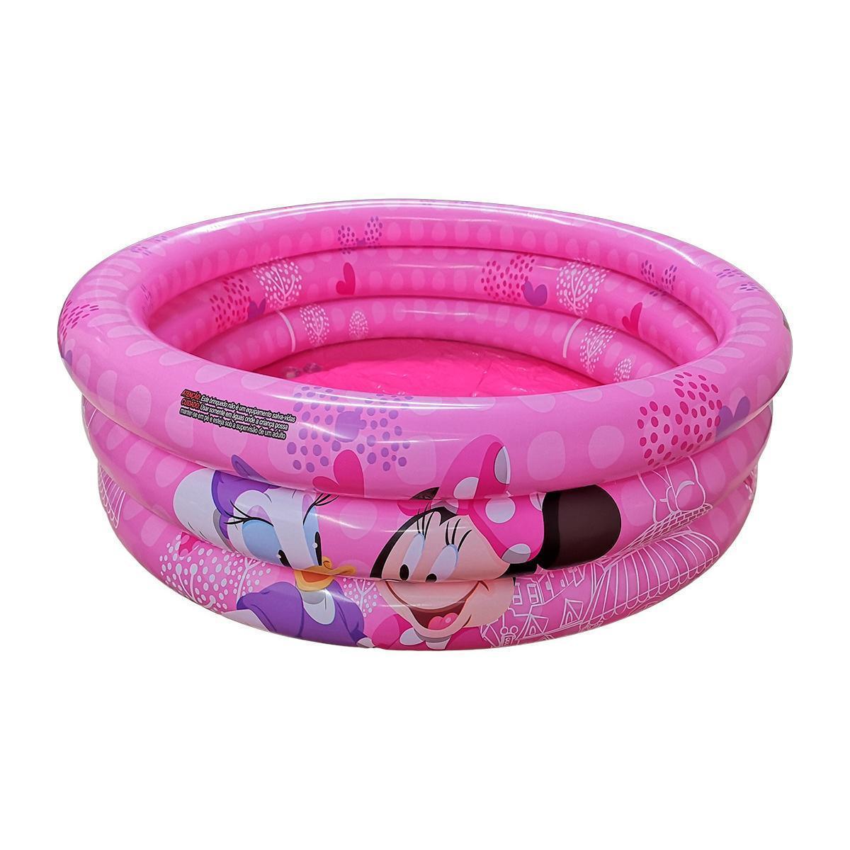 Miniatura Piscina Infantil Inflável 100 Litros Minnie + 50 Bolinhas