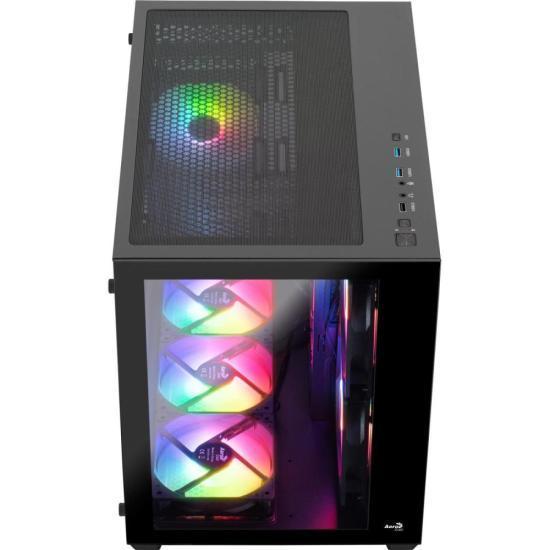Miniatura Gabinete Gamer Aerocool Dryft Preto Com 6 Fans Argb Lateral