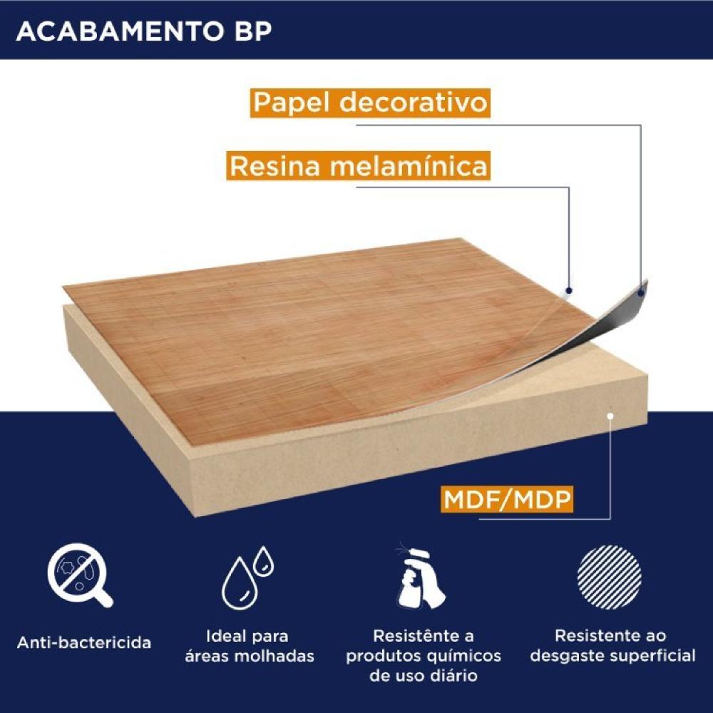 Conjunto Rack para TV até 48 Polegadas 2 Portas e Aparador 2 Portas 2 Nichos Estrela Estilare Branco Madeirado/Off White