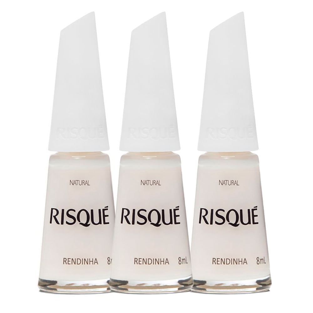 Miniatura Kit 3 Esmalte Risqué Rendas do Brasil Rendinha 8ml