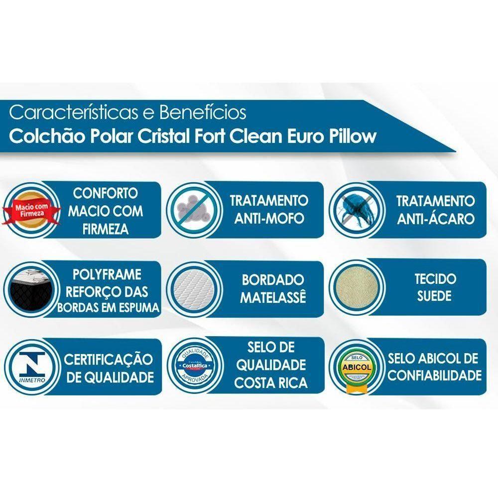 Miniatura Cama Box Queen: Colchão Molas Ensacadas Polar Cristal + Base Rústico Bege(158X198)