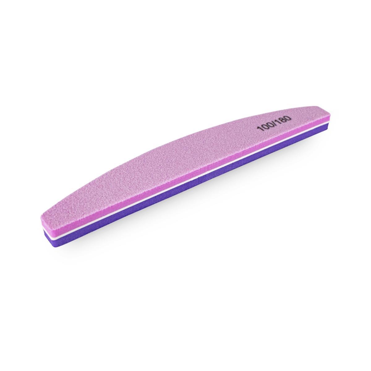 Miniatura Kit 10 Lixa Bumerangue Buffer 100/180 Polidora Unhas De Gel