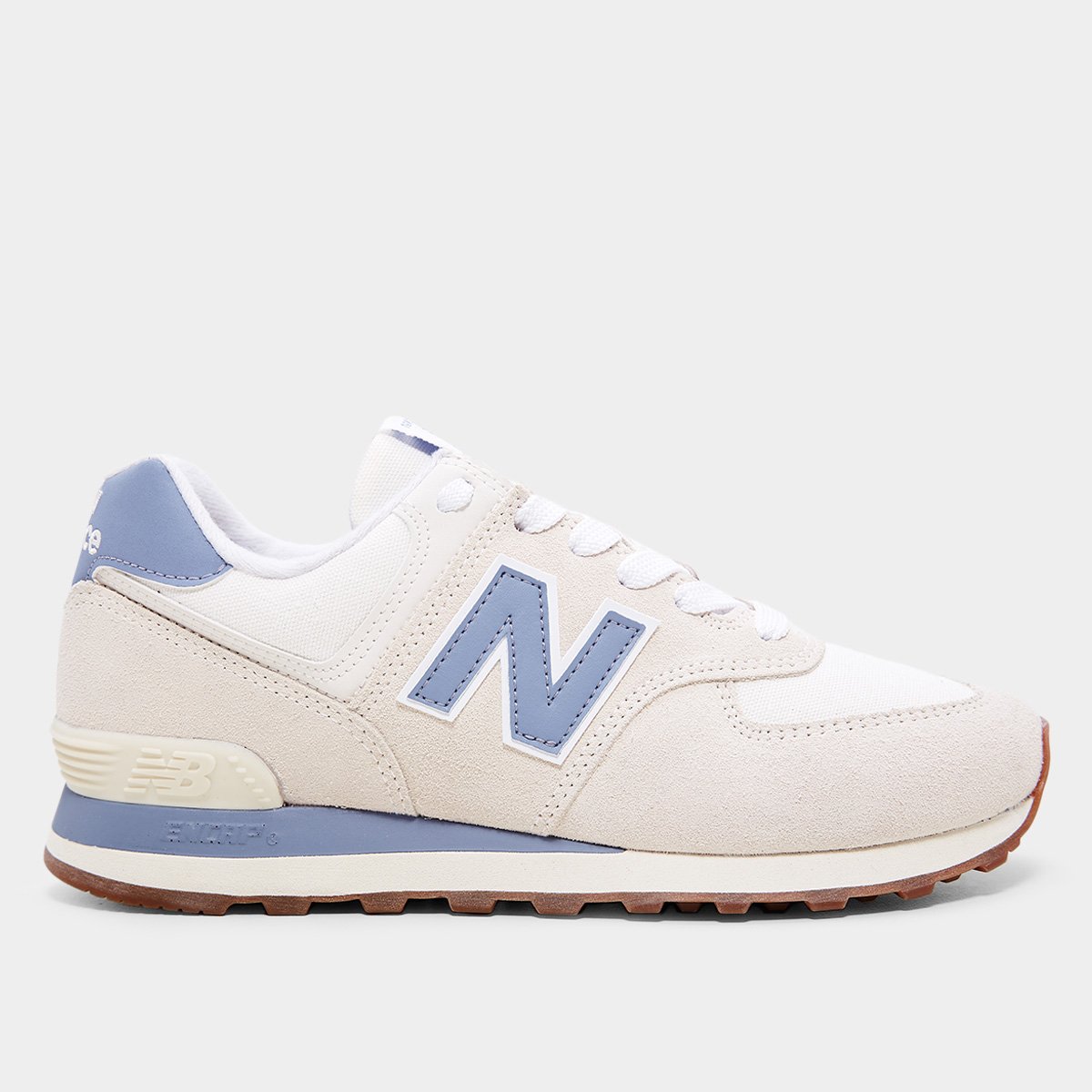 Miniatura Tênis New Balance 574 V2 Unissex Bege+Azul - 40