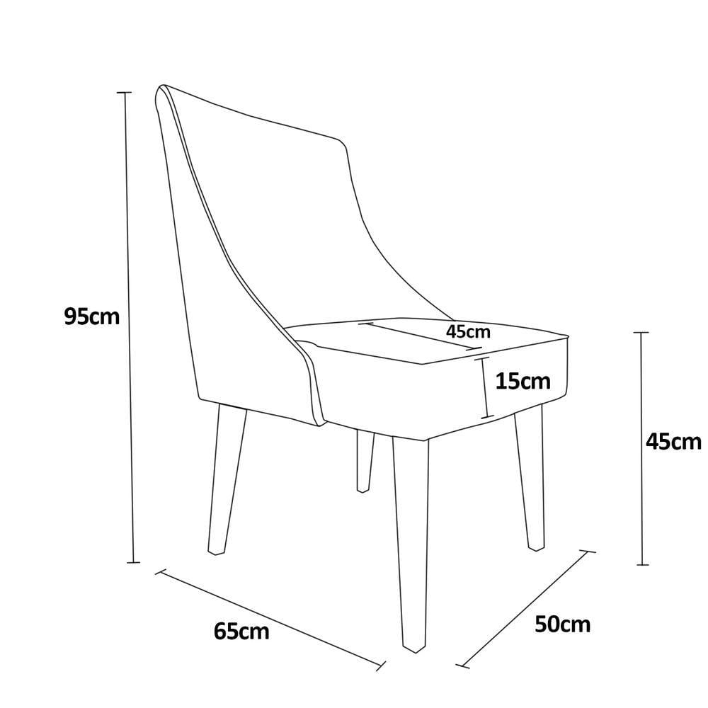 Miniatura Cadeira De Jantar Bela Com Tachas Suede Cinza - Dominic Decor