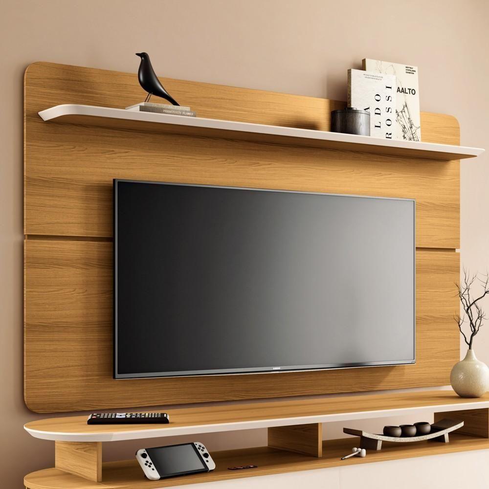 Miniatura Painel Tv Suspenso 70 Pol 180cm Hera H01 Cinamomo-off - Mpozenato