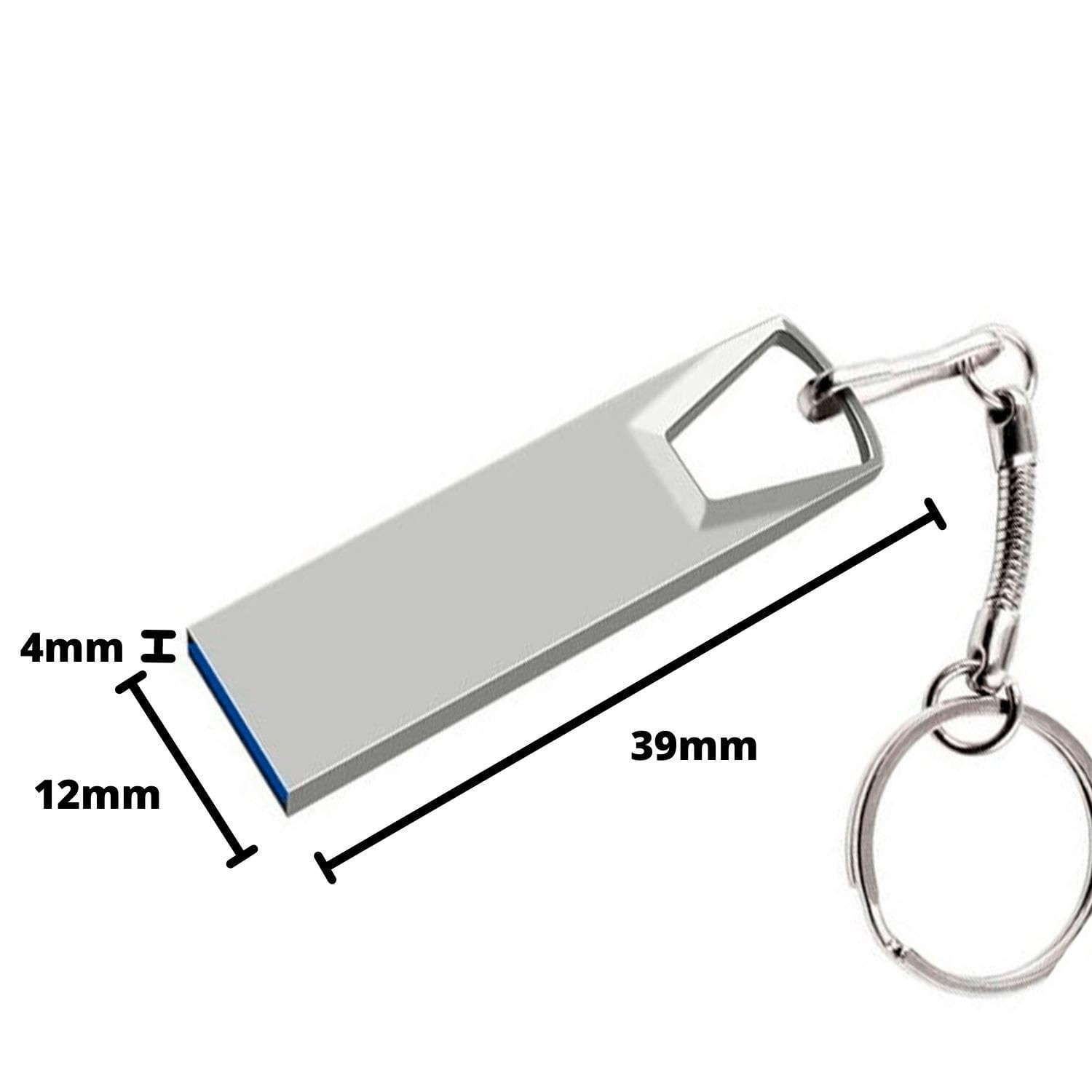 Miniatura Kit 4 Pen Drive 16Gb Metalico Usb 2.0 Prata Classe 10