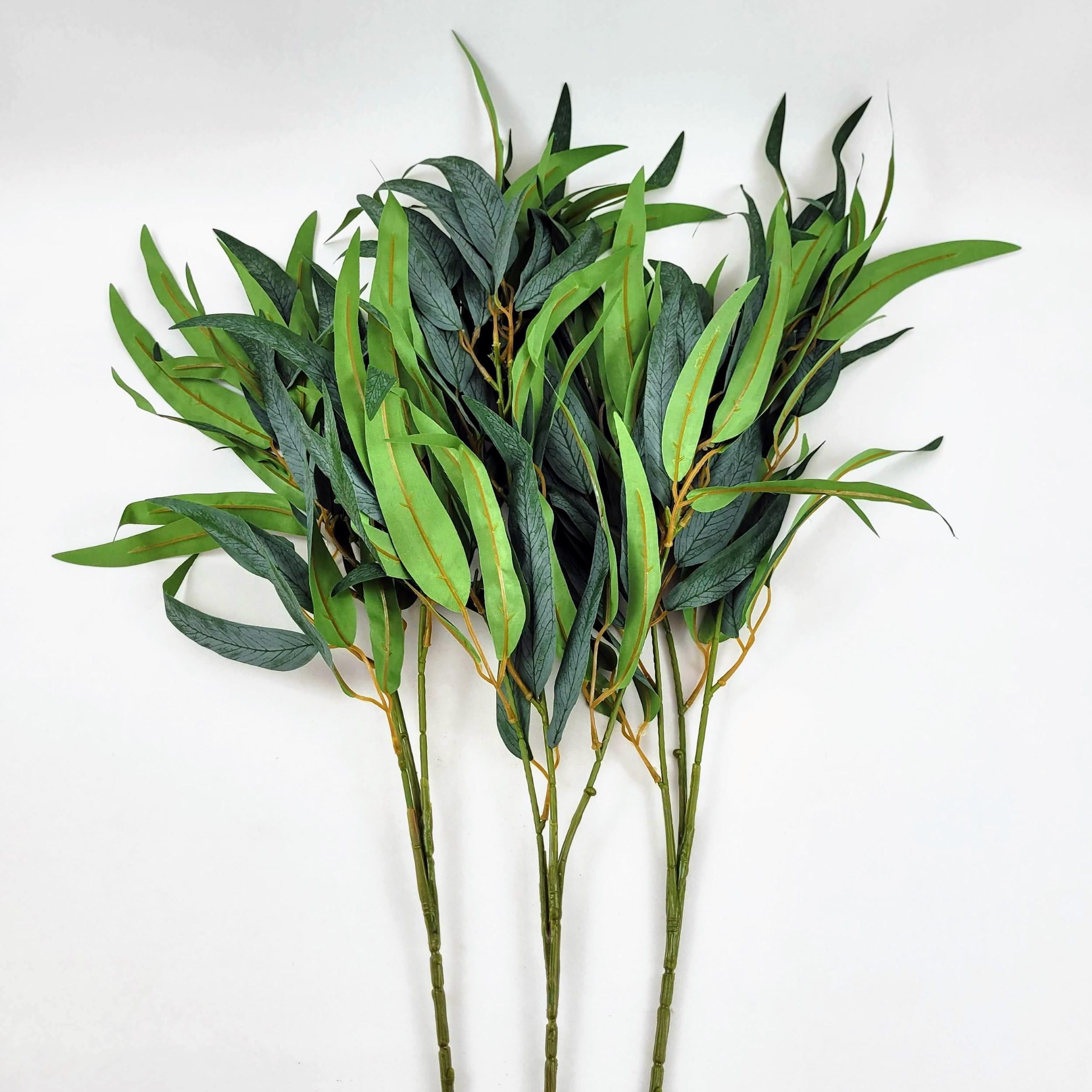 Planta Artificial Eucalipto Folha Fina 95X20Cm Haste Kit 3Pc
