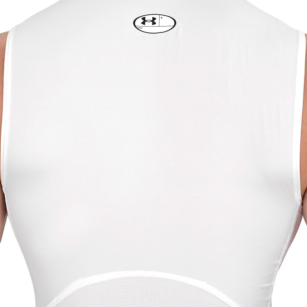Miniatura Regata de Compressão Masculina Under Armour HeatGear 2GG Branco