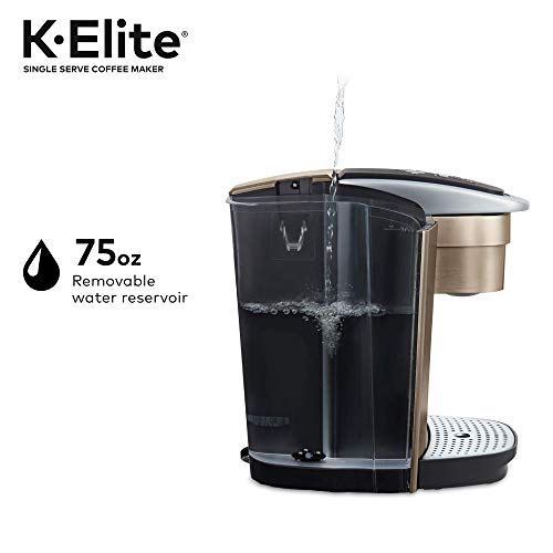 Miniatura Keurig Cafeteira Elétrica KElite 8 Xícaras Dourado 110V