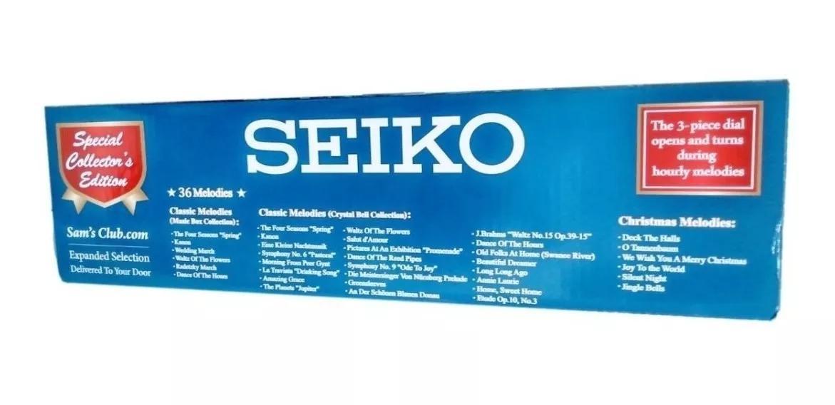 Seiko Relógio Parede Musical Swarovski Crystal Importado