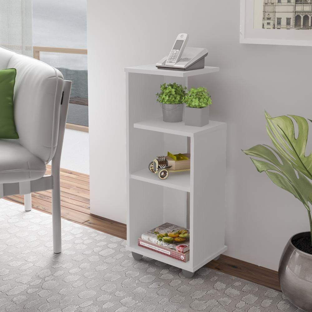Mesa De Apoio Bis Branco Artely Branco