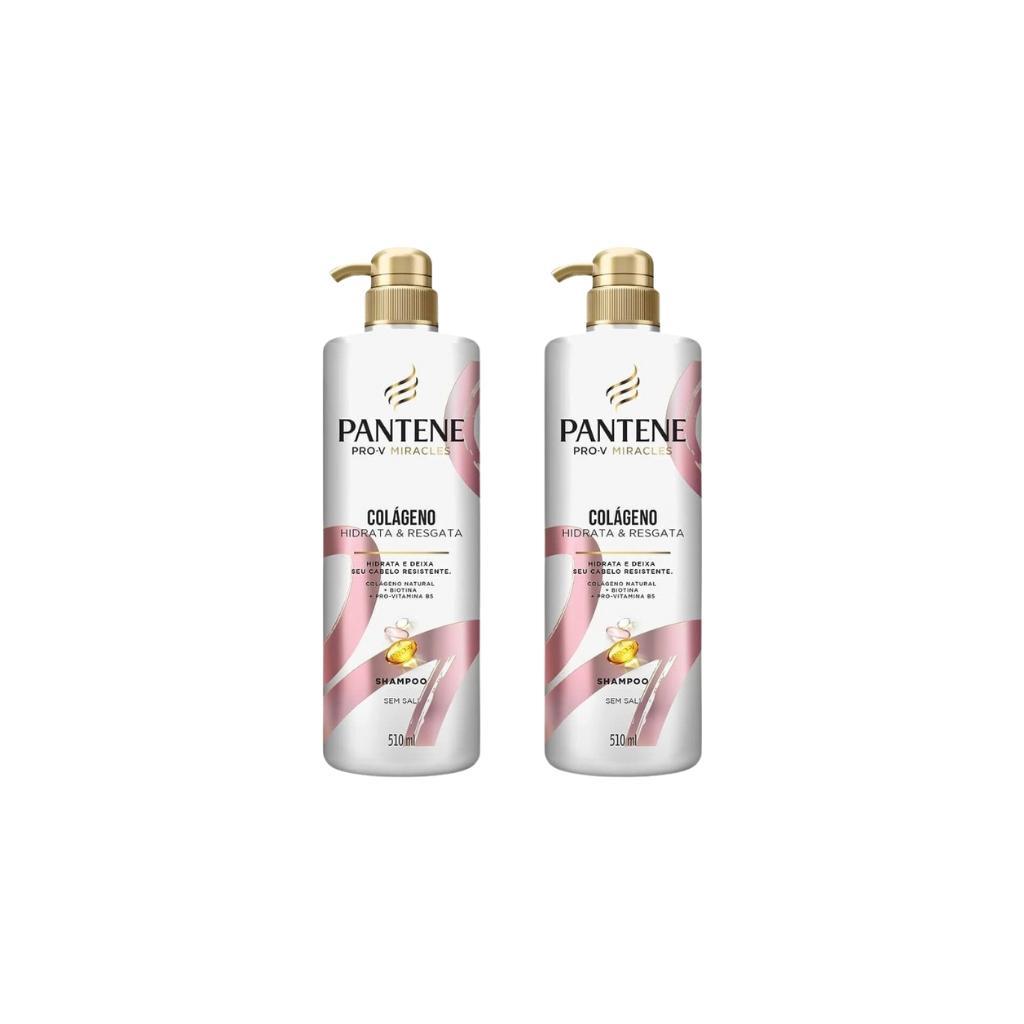 Miniatura Shampoo Pantene Pump Colageno 510Ml-Kit C/2Un