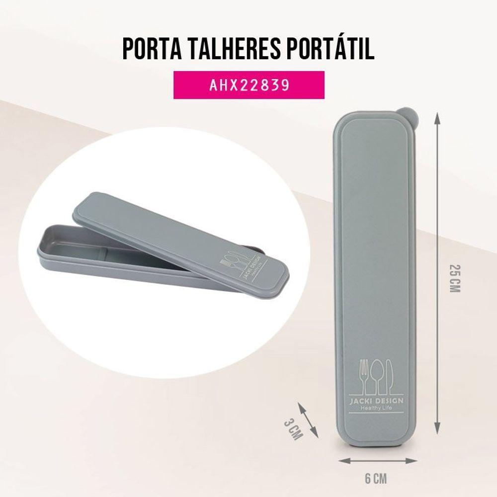 Kit Bolsa Térmica, Marmita, Garrafa 1l, Porta Talheres Vibe Cinza