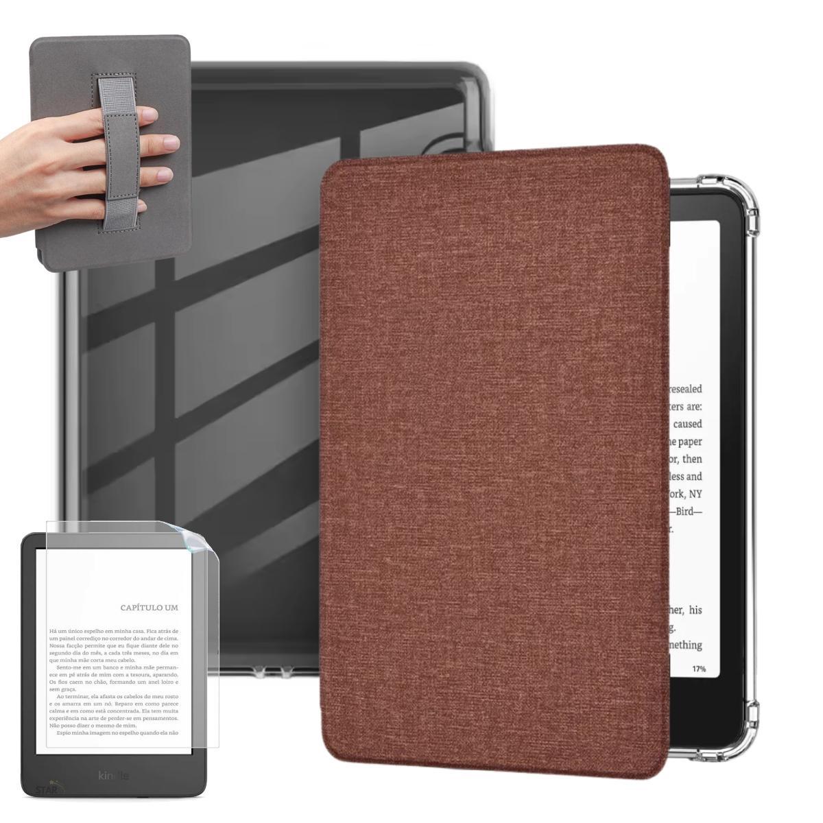 Miniatura Case Tecido Alça Para Kindle 12 Signature Edition + Película