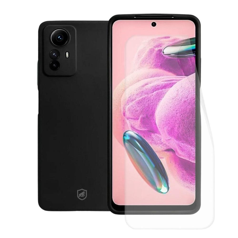 Miniatura Kit Capa Silicon Veloz E Película Hydrogel Hd Para Xiaomi Redmi Note 12s - Gshield
