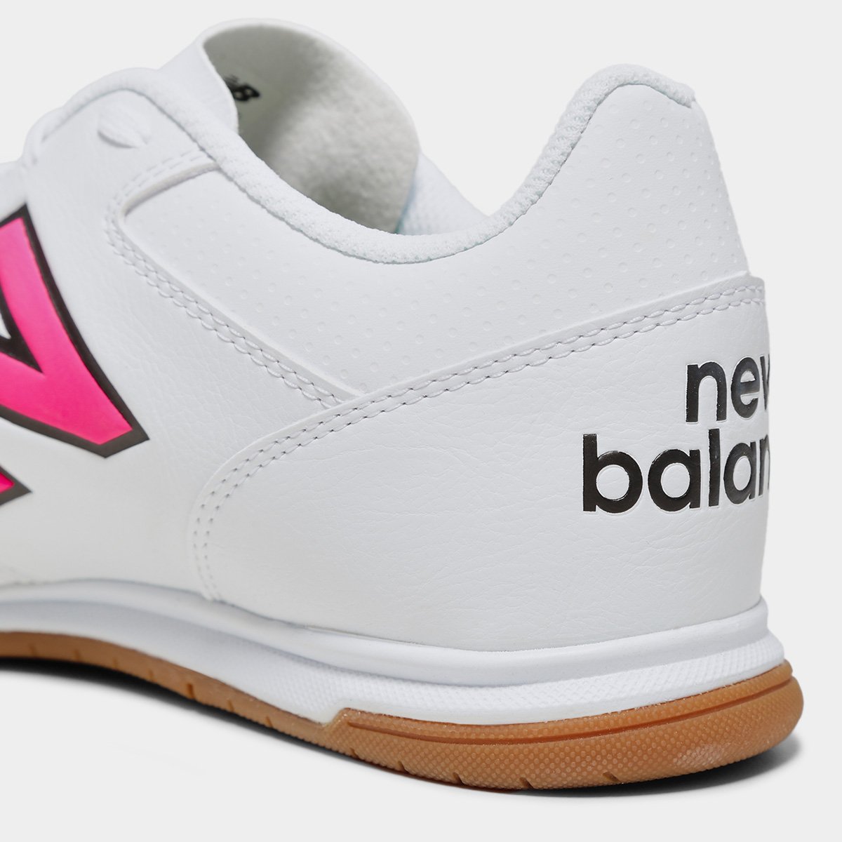Chuteira Futsal New Balance 442 V2 Team Unissex Branco+Rosa - 38
