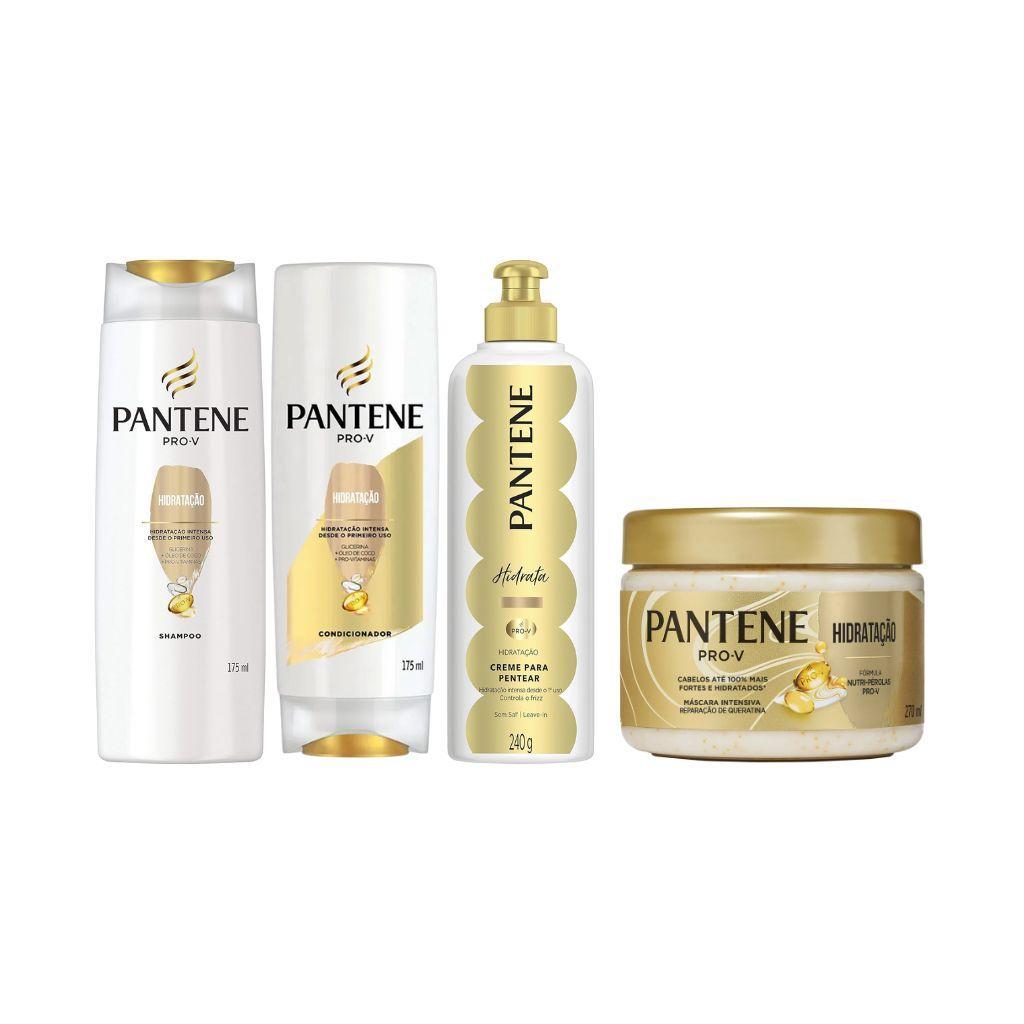 Miniatura Kit Pantene Hidratação Sh 175Ml+ Cond+ Creme Pentear+ Másc