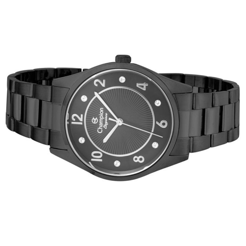 Miniatura Relógio Champion CN25690C Aço Inox Preto 4,0 cm 50 Mts