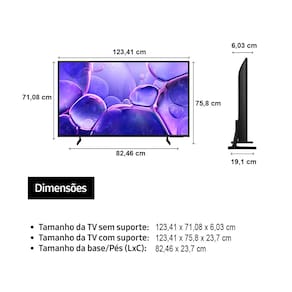 Smart TV 55" 4K Samsung 55U8600F Crystal HDR Tizen Alexa e Xbox Gaming