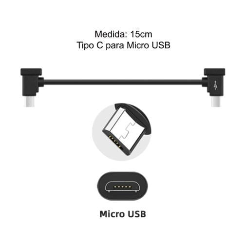 Miniatura Cabo Tipo Micro Usb Controle Remoto Drone Dji Mavic Mini 2