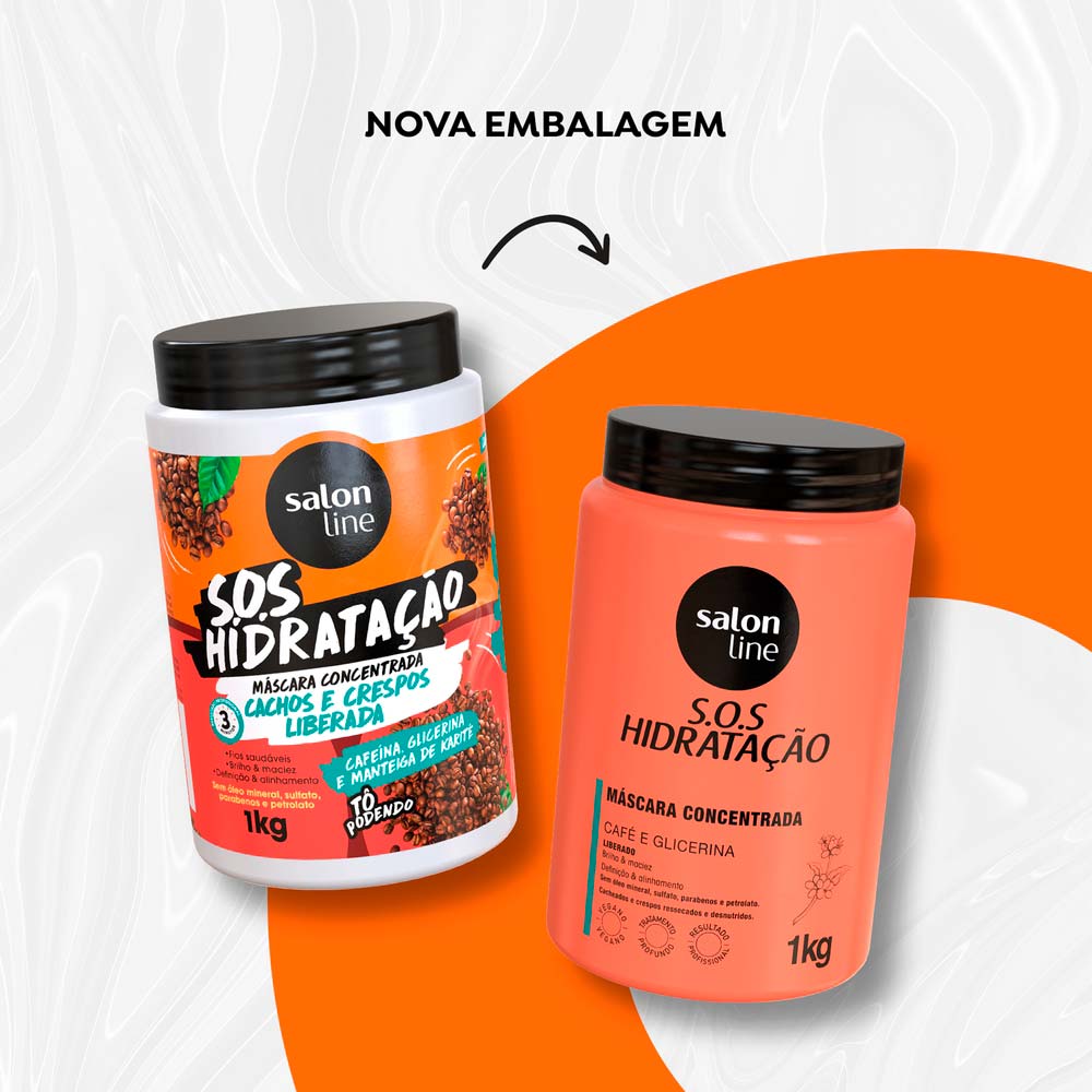 Miniatura Salon Line SOS Hidratação Café e Glicerina Máscara 1Kg