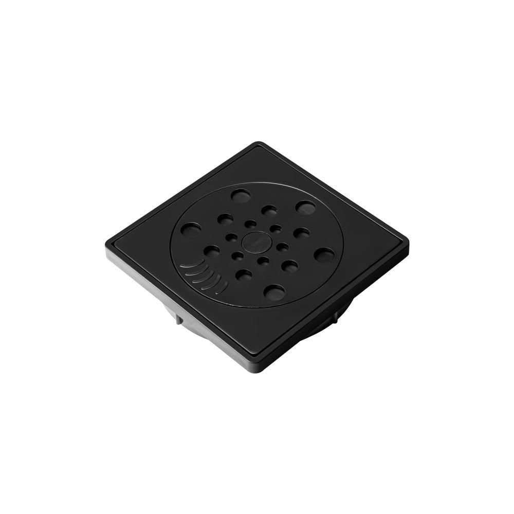 Miniatura Kit Ralo De Banheiro Com Fecho E Porta Grelha 10x10cm Preto