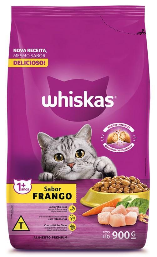 Miniatura Ração Gatos Whiskas Frango 900Gr