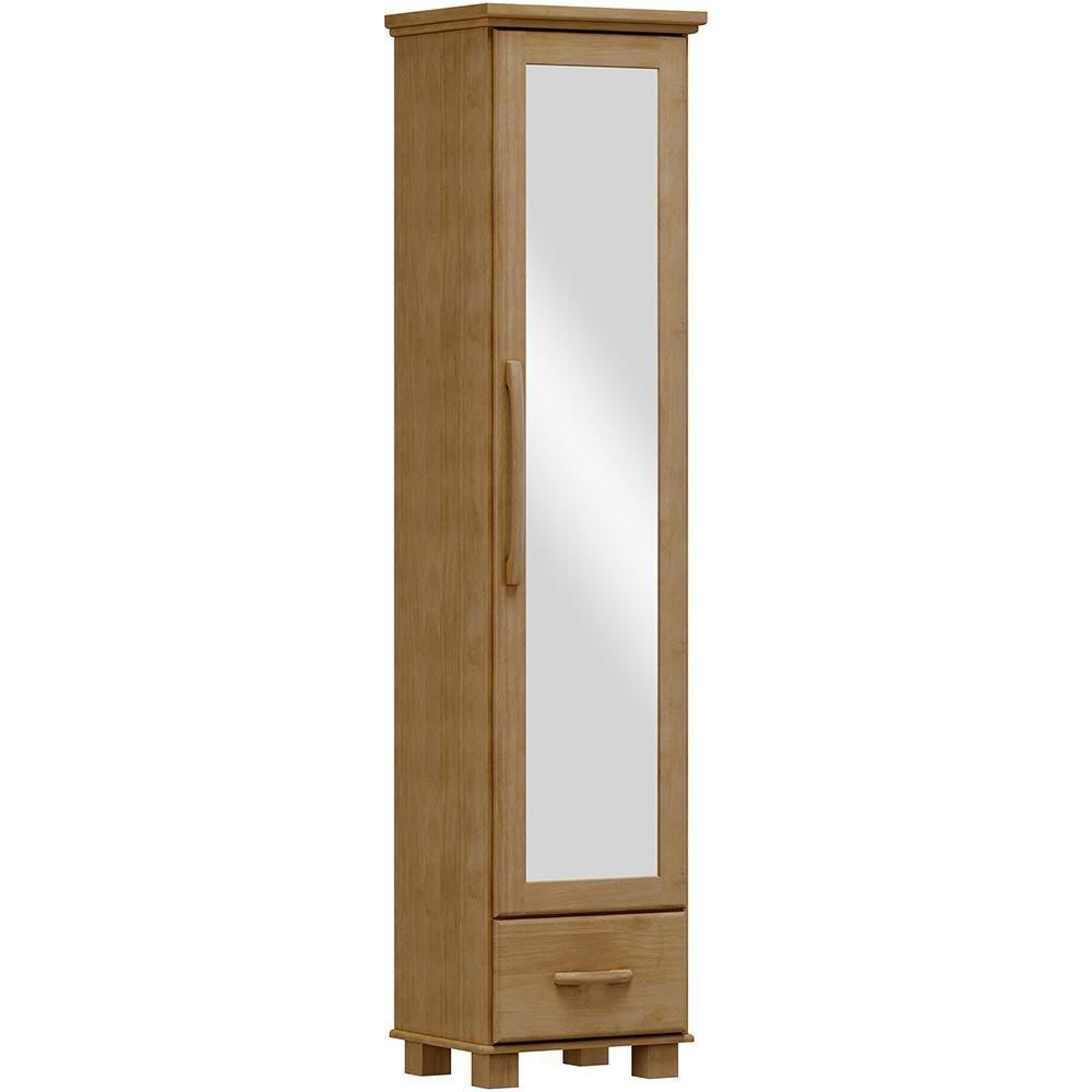 Miniatura Sapateira 1 Porta Espelho Madeira Maciça 194x47 Cm 2255 Freijo Milani Store