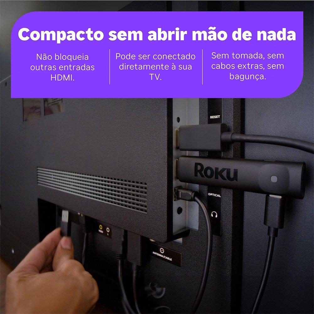 Miniatura Roku Streaming Stick Plus 2025, Dispositivo para TV 4K, com Controle por Voz, Preto - 3830BR