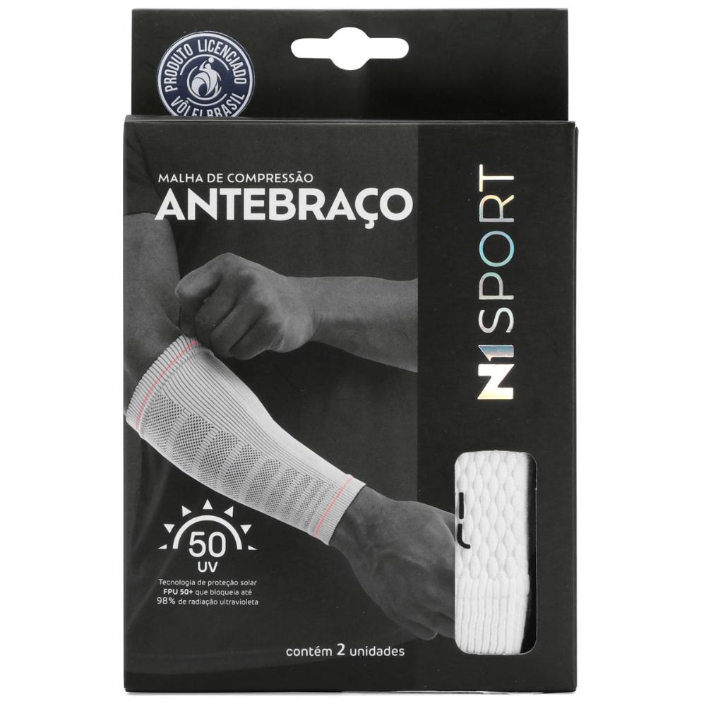 Miniatura Protetor de Antebraço N1 Vôlei Brasil Branco G