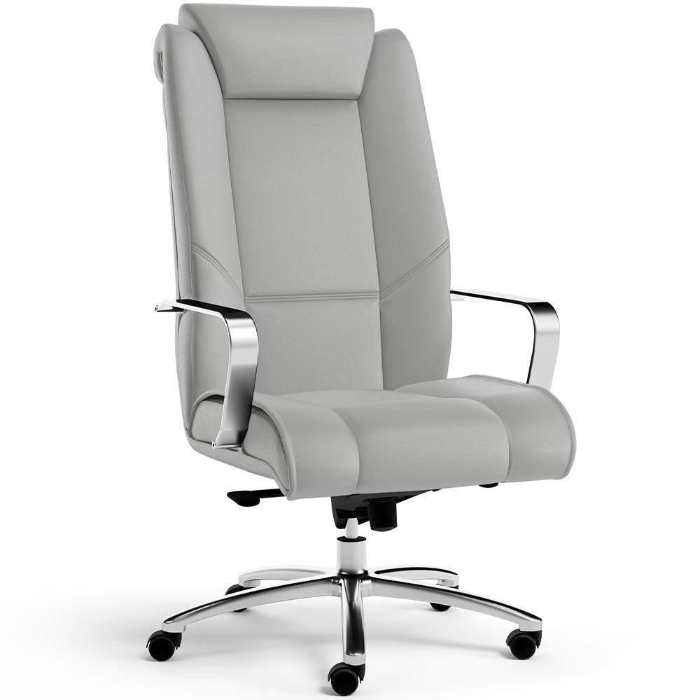 Kit 2 Cadeiras De Escritório Presidente Cinza