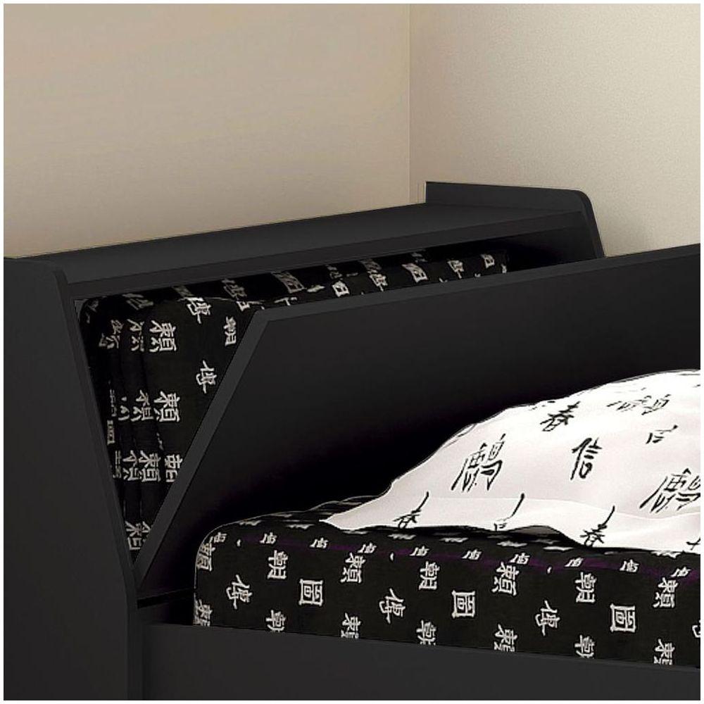 Miniatura Cama Solteiro Bicama Ditália Bb-28 Preto