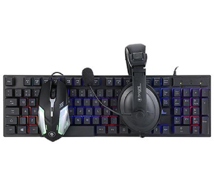 Miniatura Combo Gamer Bright 0543 - Teclado, Mouse e Headset - USB