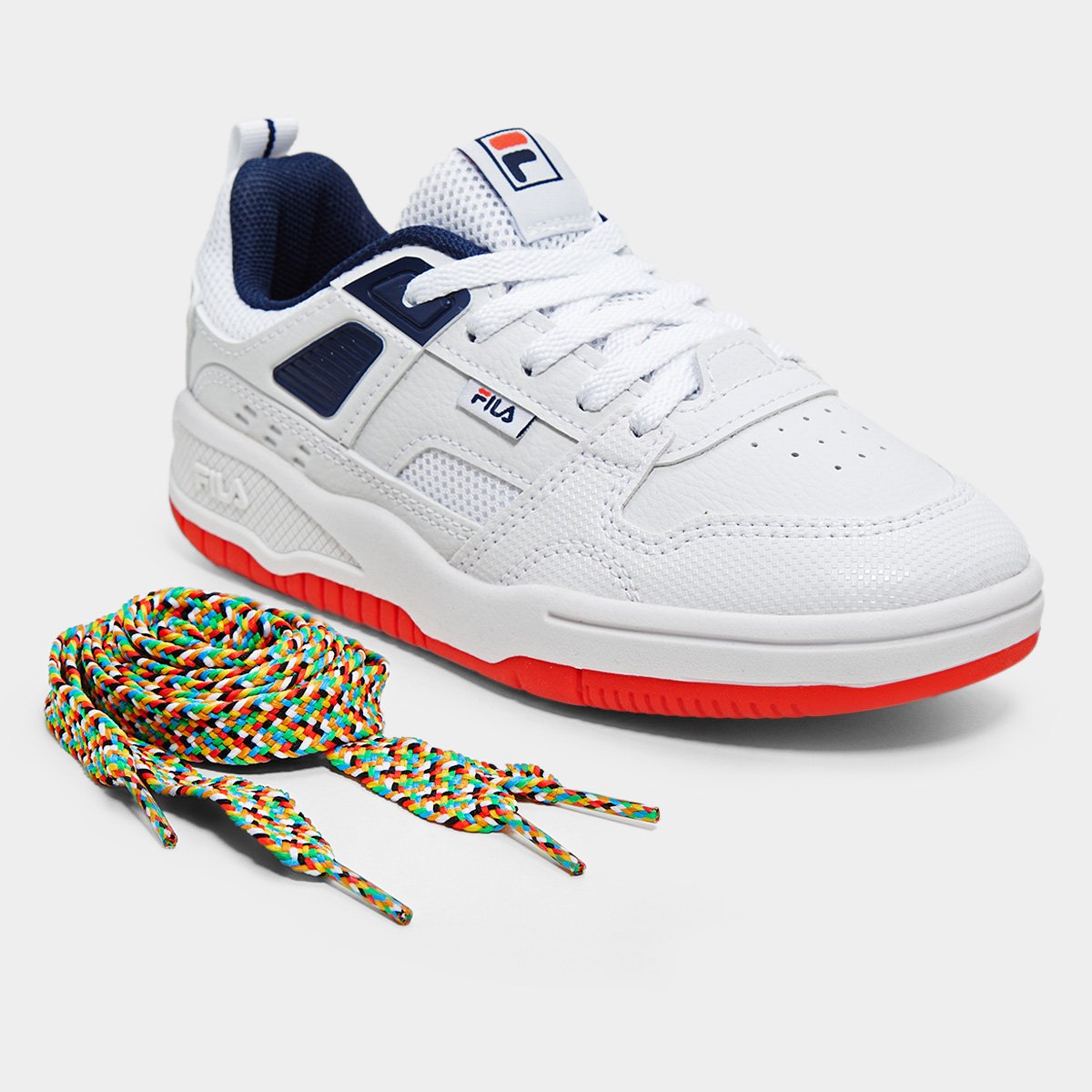 Tênis Infantil Fila Corda Branco+Marinho - 29
