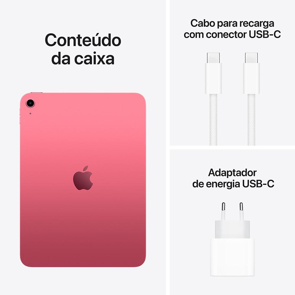 Apple iPad 11 geração, chip A16, Wi-Fi, 128GB - Rosa Apple iPad 11ª geração, chip A16, Wi-Fi, 128GB - Rosa