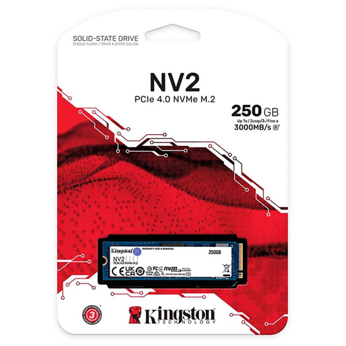 Miniatura Ssd Nv2 Pcie 4.0 Nvme M2 3.000Mb 250Gb Ultra Rápido Kingston