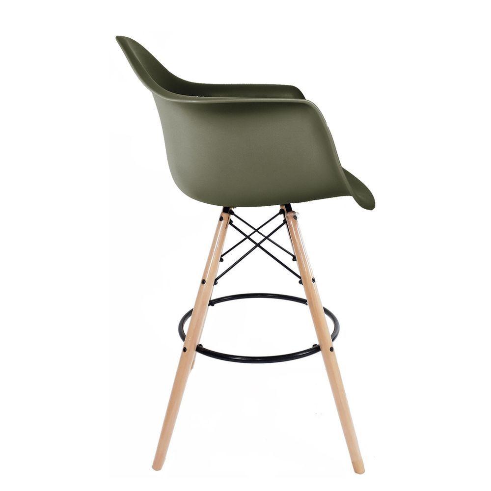 Miniatura Banqueta Eames Com Braço Cinza