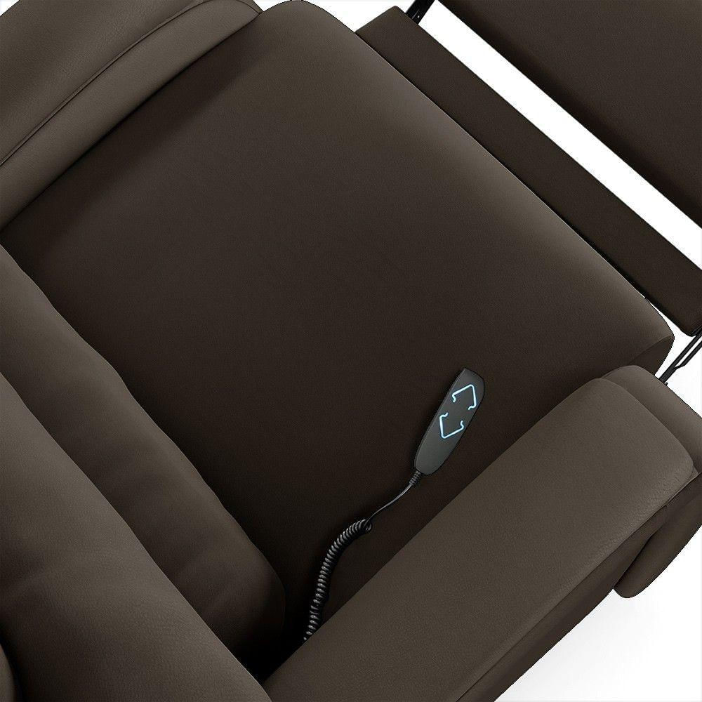 Poltrona Do Papai Reclinável Kalie Elevação Lift Elétrico Fh9 Pu Marrom - Mpozenato