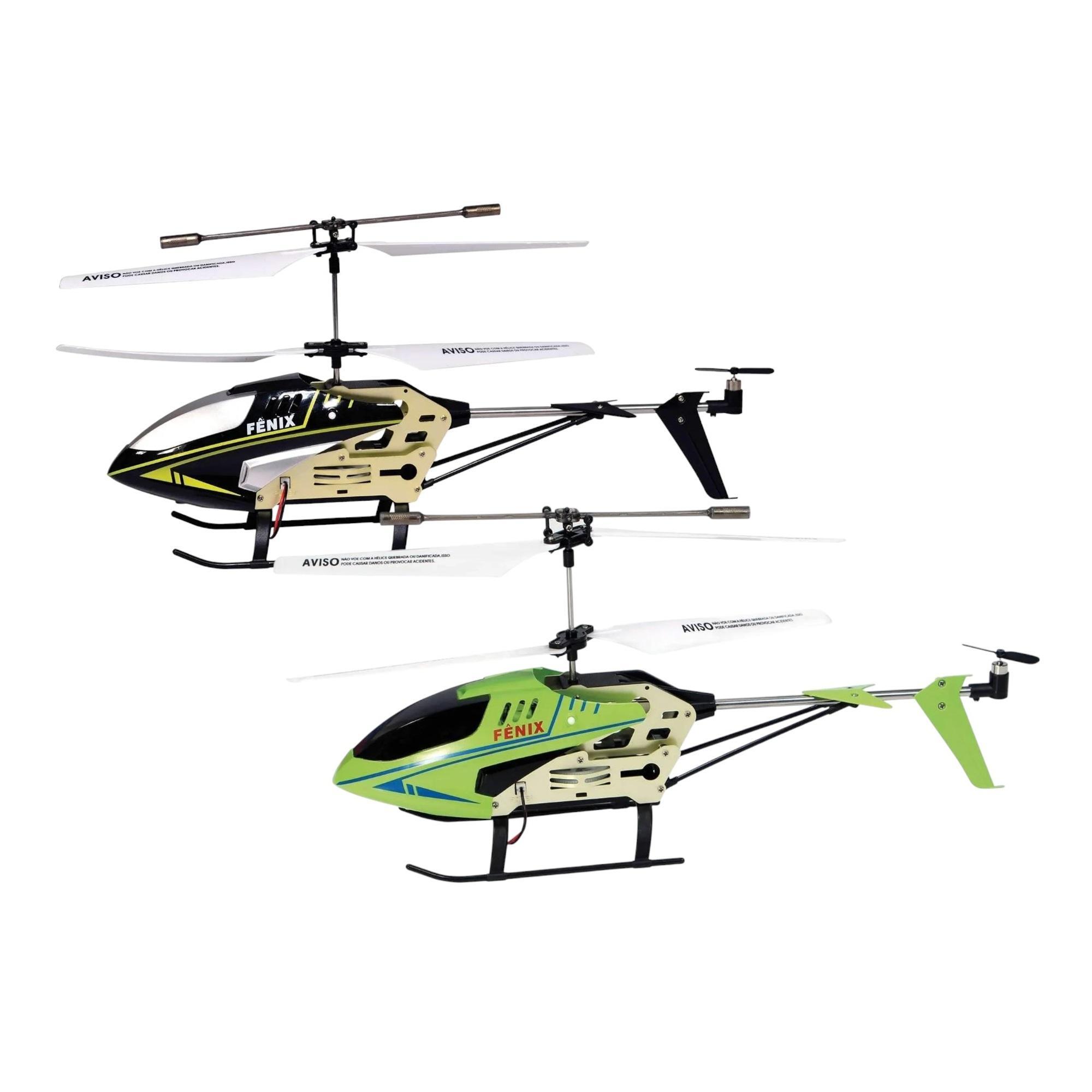 Miniatura Helicóptero Controle Remoto Fênix 2 Canais - Preto