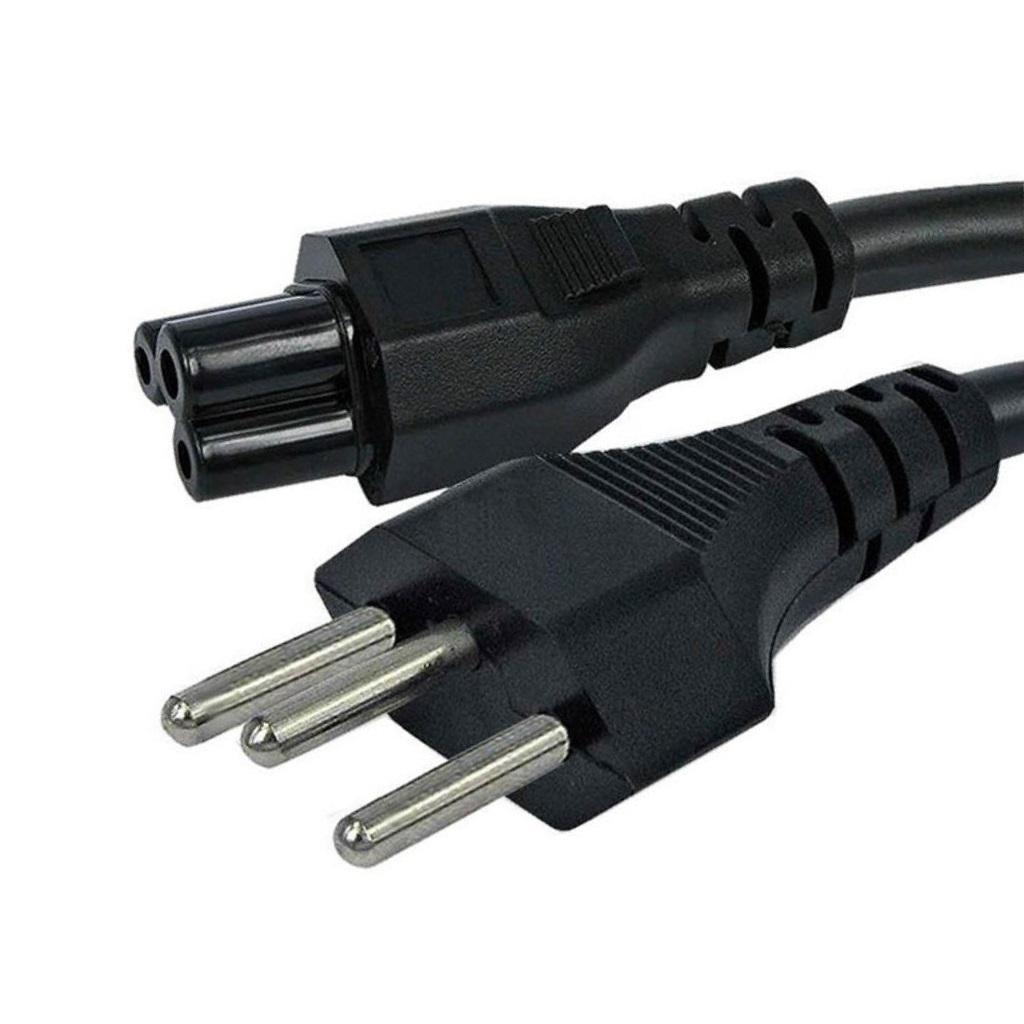Miniatura Cabo Força Energia Tripolar 3 Pinos Tipo Fonte Notebook Tv